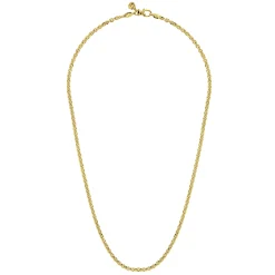 Hot Gabriel & Co. 22 Inch 3.6mm 14K Yellow Gold Men's Hollow Link Chain Necklace