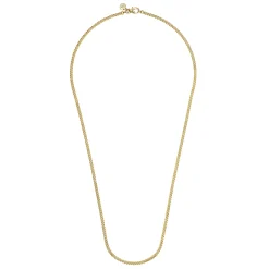 Outlet Gabriel & Co. 24 Inch 3mm 14K Yellow Gold Men's Hollow Cuban Link Chain Necklace