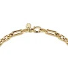 Sale Gabriel & Co. 24 Inch 6.4mm 14K Yellow Gold Men's Hollow Figaro Chain Necklace