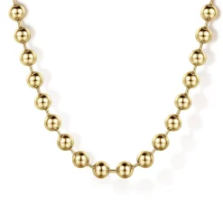 Online Gabriel & Co. 20 Inch 4mm 14K Yellow Gold Men's Hollow Ball Chain Necklace