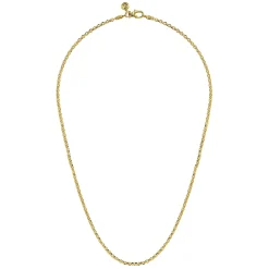 Outlet Gabriel & Co. 20 Inch 2.85mm 14K Yellow Gold Men's Hollow Link Chain Necklace