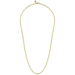 New Gabriel & Co. 24 Inch 2.85mm 14K Yellow Gold Men's Hollow Link Chain Necklace