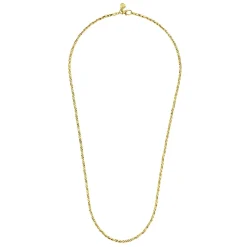 Best Gabriel & Co. 24 Inch 3.2mm 14K Yellow Gold Men's Hollow Link Chain Necklace