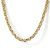 New Gabriel & Co. 20 Inch 3.6mm 14K Yellow Gold Men's Hollow Link Chain Necklace