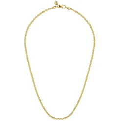 New Gabriel & Co. 20 Inch 3.6mm 14K Yellow Gold Men's Hollow Link Chain Necklace