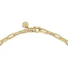 Best Gabriel & Co. 22 Inch 4.5mm 14K Yellow Gold Men's Solid Faceted Link Chain Necklace