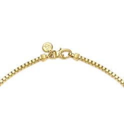 Discount Gabriel & Co. 22 Inch 2.5mm 14K Yellow Gold Men's Solid Box Chain Necklace