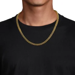 Online Gabriel & Co. 22 Inch 7mm 14K Yellow Gold Men's Solid Cuban Link Chain Necklace