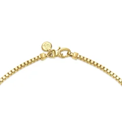 Hot Gabriel & Co. 24 Inch 2.5mm 14K Yellow Gold Men's Solid Box Chain Necklace
