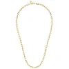 Gabriel & Co. 24 Inch 4.5mm 14K Yellow Gold Men's Solid Faceted Link Chain Necklace