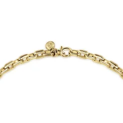 Discount Gabriel & Co. 20 Inch 5.6mm 14K Yellow Gold Men's Solid Faceted Link Chain Necklace