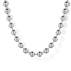 Best Gabriel & Co. 22 Inch 4mm 925 Sterling Silver Men's Hollow Ball Chain Necklace