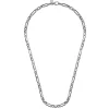 New Gabriel & Co. 22 Inch 6.4mm 925 Sterling Silver Men's Hollow Figaro Chain Necklace