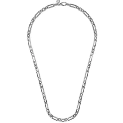 New Gabriel & Co. 22 Inch 6.4mm 925 Sterling Silver Men's Hollow Figaro Chain Necklace
