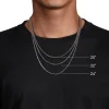 Best Gabriel & Co. 22 Inch 1.9mm 925 Sterling Silver Men's Solid Wheat Chain Necklace