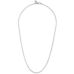 Best Gabriel & Co. 22 Inch 1.9mm 925 Sterling Silver Men's Solid Wheat Chain Necklace