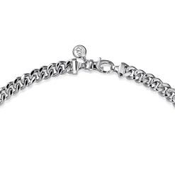 Gabriel & Co. 22 Inch 7mm 925 Sterling Silver Men's Solid Cuban Link Necklace
