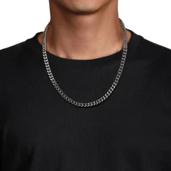 Gabriel & Co. 22 Inch 7mm 925 Sterling Silver Men's Solid Cuban Link Necklace
