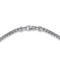 Online Gabriel & Co. 22 Inch 4mm 925 Sterling Silver Men's Solid Round Box Chain Necklace
