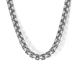 Online Gabriel & Co. 22 Inch 4mm 925 Sterling Silver Men's Solid Round Box Chain Necklace