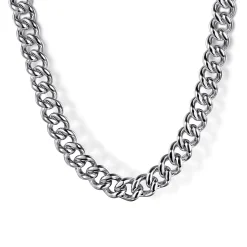 Hot Gabriel & Co. 22 Inch 5mm 925 Sterling Silver Men's Solid Cuban Link Chain Necklace