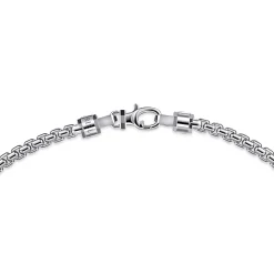 Discount Gabriel & Co. 22 Inch 3.5mm 925 Sterling Silver Men's Solid Round Box Chain Necklace