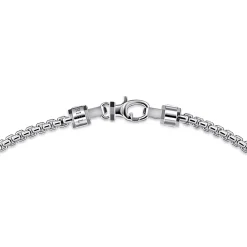 Sale Gabriel & Co. 22 Inch 3mm 925 Sterling Silver Men's Solid Round Box Chain Necklace