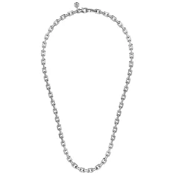 Discount Gabriel & Co. 20 Inch 5.6mm 925 Sterling Silver Men's Solid Faceted Link Chain Necklace