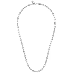 New Gabriel & Co. 24 Inch 4.5mm 925 Sterling Silver Men's Solid Faceted Link Chain Necklace