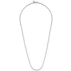 Sale Gabriel & Co. 24 Inch 2.5mm 925 Sterling Silver Men's Solid Box Chain Necklace