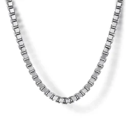 Sale Gabriel & Co. 24 Inch 2.5mm 925 Sterling Silver Men's Solid Box Chain Necklace