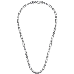 Discount Gabriel & Co. 22 Inch 5.50mm 925 Sterling Silver Men's Solid Faceted Link Chain Necklace