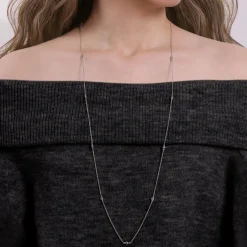 Best Gabriel & Co. 36 inch 925 Sterling Silver Beaded Necklace