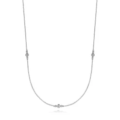 Best Gabriel & Co. 36 inch 925 Sterling Silver Beaded Necklace