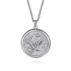 Hot Gabriel & Co. 22 Inch 925 Sterling Silver Diamond Eagle Medallion Pendant Necklace