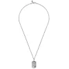 New Gabriel & Co. 22 Inch 925 Sterling Silver Dog tag Pendant Necklace With Skull