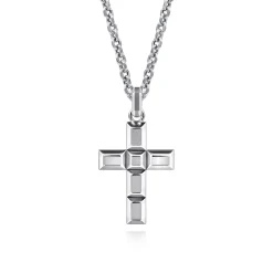Outlet Gabriel & Co. 22 Inch 925 Sterling Silver Geometric Cross Pendant Necklace