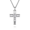 Best Gabriel & Co. 22 Inch 925 Sterling Silver Geometric Cross Pendant Necklace