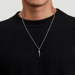 Sale Gabriel & Co. 22 Inch 925 Sterling Silver Italian Horn Pendant Necklace