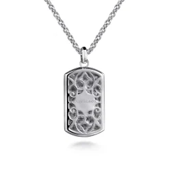 Discount Gabriel & Co. 22 Inch 925 Sterling Silver Saint Christopher Dog Tag Pendant Necklace
