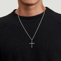 Outlet Gabriel & Co. 22 Inch 925 Sterling Silver Twisted Rope Cross Pendant Necklace