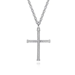 Outlet Gabriel & Co. 22 Inch 925 Sterling Silver Twisted Rope Cross Pendant Necklace
