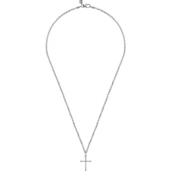 Sale Gabriel & Co. 22 Inch 925 Sterling Silver Twisted Rope Cross Pendant Necklace