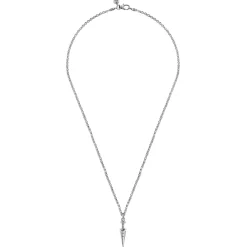 Gabriel & Co. 22 Inch 925 Sterling Silver White Sapphire Dagger Pendant Necklace