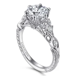 Sale Gabriel & Co. Indira - 14K White Gold Diamond Engagement Ring