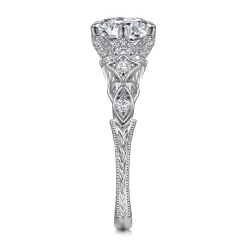 Sale Gabriel & Co. Indira - 14K White Gold Diamond Engagement Ring