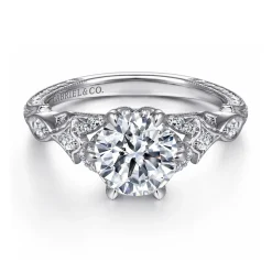 Sale Gabriel & Co. Indira - 14K White Gold Diamond Engagement Ring
