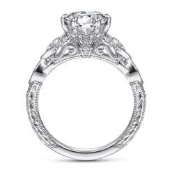 Sale Gabriel & Co. Indira - 14K White Gold Diamond Engagement Ring