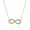 Outlet Gabriel & Co. Infinity - 14K White and Yellow Gold Diamond Infinity Necklace
