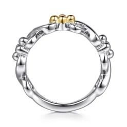 Outlet Gabriel & Co. Infinity - 14K Yellow Gold and 925 Sterling Silver Bujukan Infinity Ladie's Ring